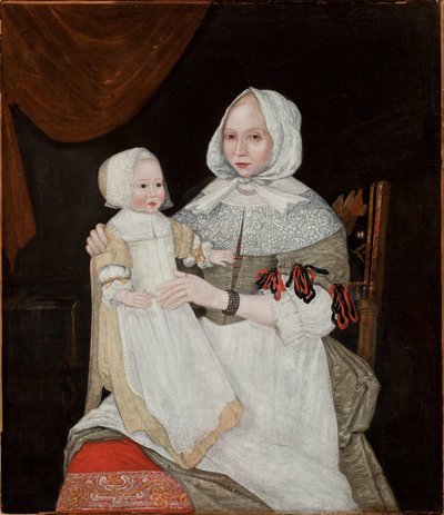 Mrs. Elizabeth Freake und Baby Mary, ca. 1671-74 von American School